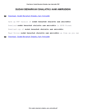 Sudah Benarkah Shalatku PDF  Form