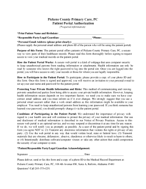 Pickens County Primary Care  Form