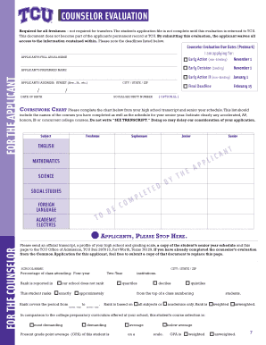 Tcu Counselor  Form