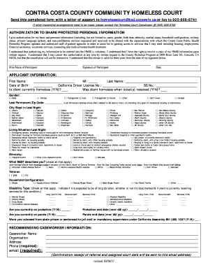  Send This Completed Form with a Letter of Support to Homelesscourthsd 2017