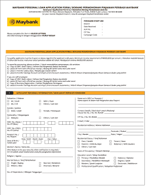 Borang Bantahan Maybank  Form