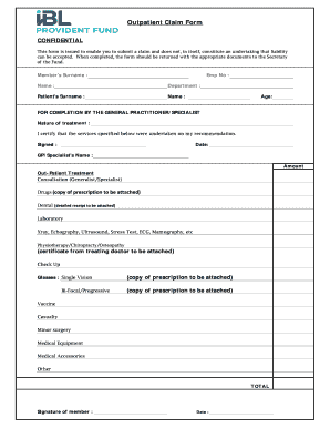 Ibl Provident Fund  Form