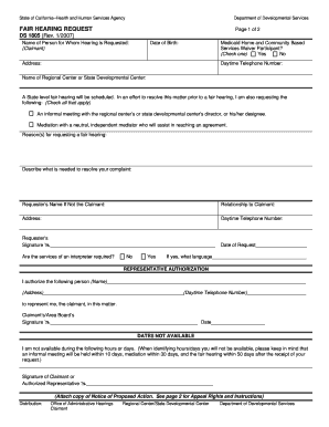  DDS Hearings Forms  Dgs Ca Gov  State of California 2007-2024