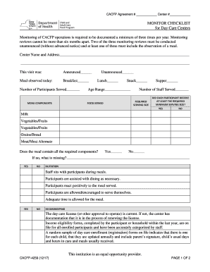  Cacfp Site Monitoring Form 2017-2024