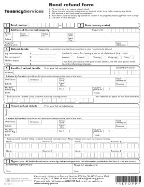 Bond Refund Form