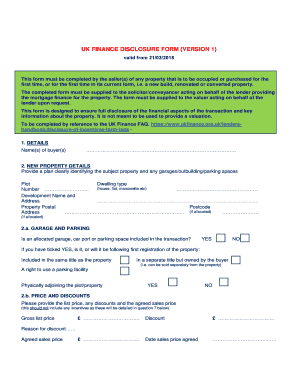 Ukf Disclosure Form