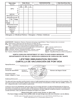  Vaccines for Children Program Provider Agreement NC 2015-2024