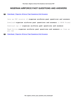 Airforce Past Question and Answer PDF  Form