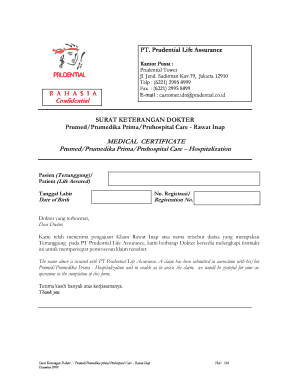 Formulir Klaim Rawat Jalan Prudential