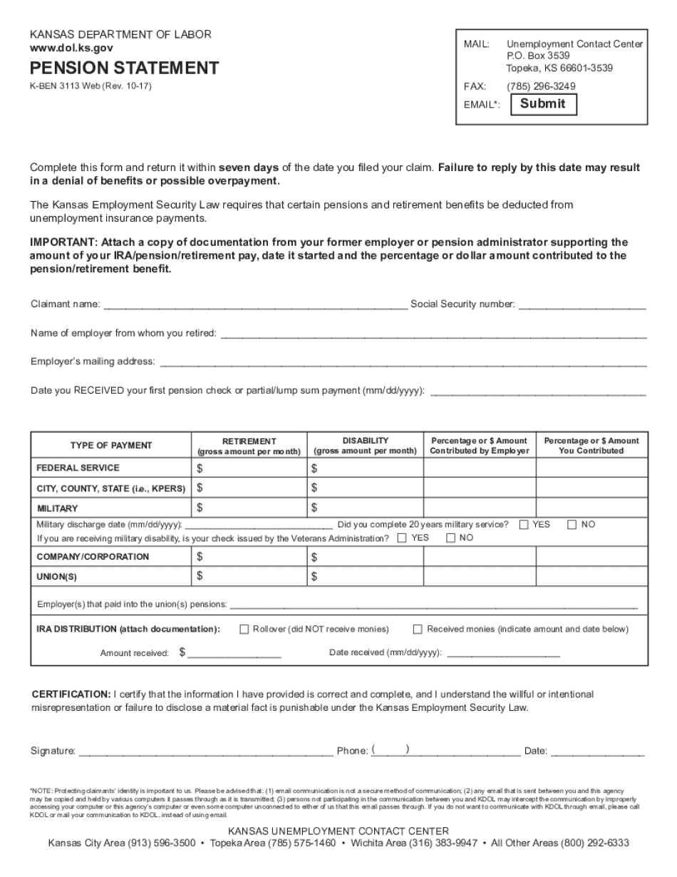  Reemployment Plan Examples 2017