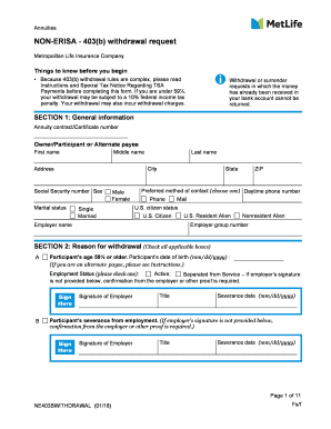  Brighthouse Non Erisa Form 2018