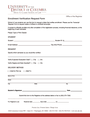  School of Law Students Can Use This Form to Request a Letter that Verifies Enrollment 2017-2024