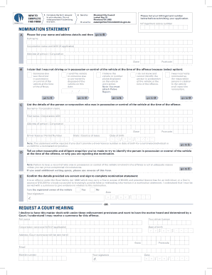 Moreland City Council Nomination Form