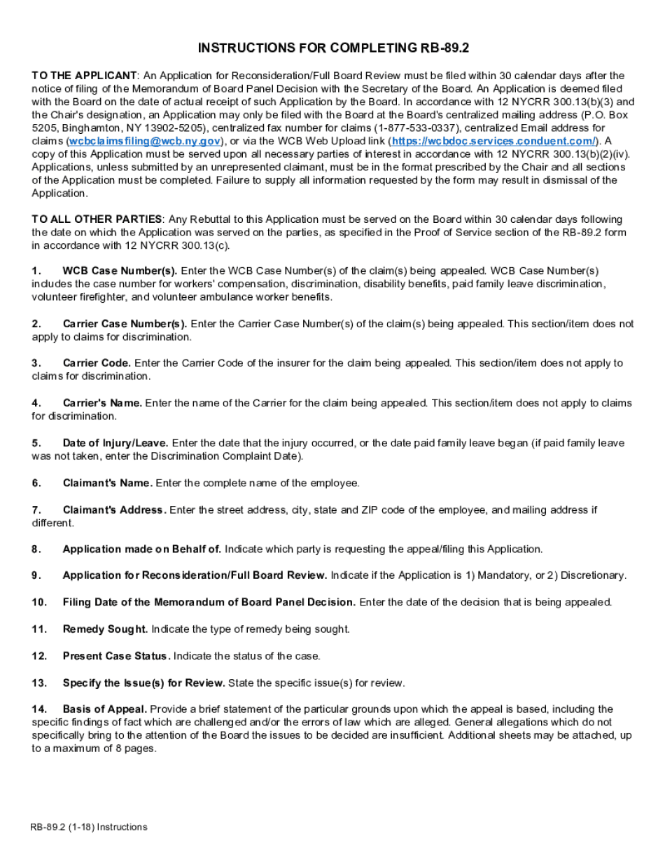  to the APPLICANT an Application for ReconsiderationFull Board Review Must Be Filed within 30 Calendar Days After the 2018