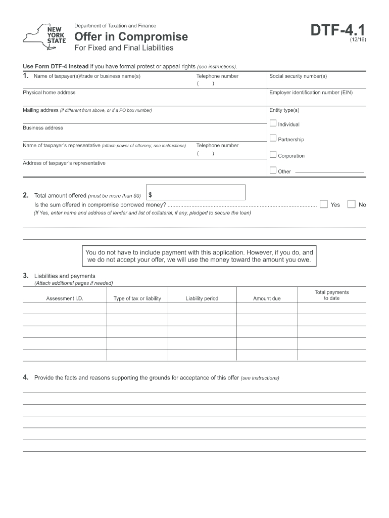  Nys Form Dtf 4 1 2016