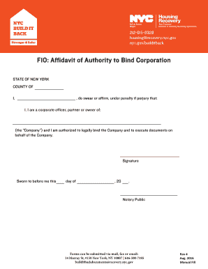  Affidavit Authority Form 2016-2024