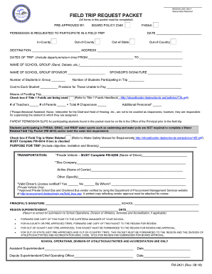 Get and Sign Miami Dade Field Trip Form 2018-2022
