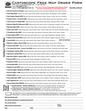 Cartoscope Maps Order Form