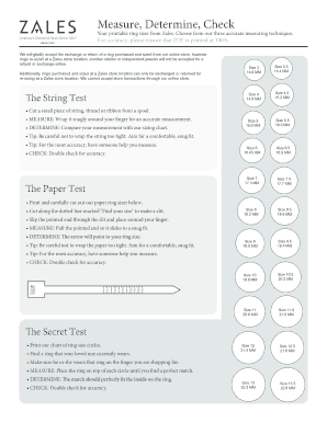 Zales Ring Chart  Form