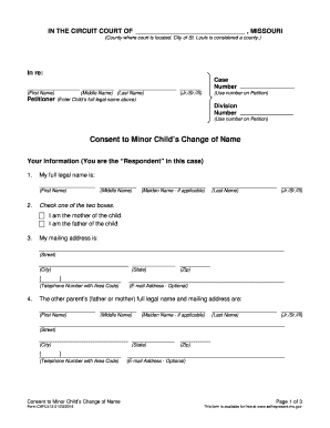 Petition Children  Form