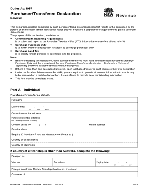  Purchaser Declaration 2018