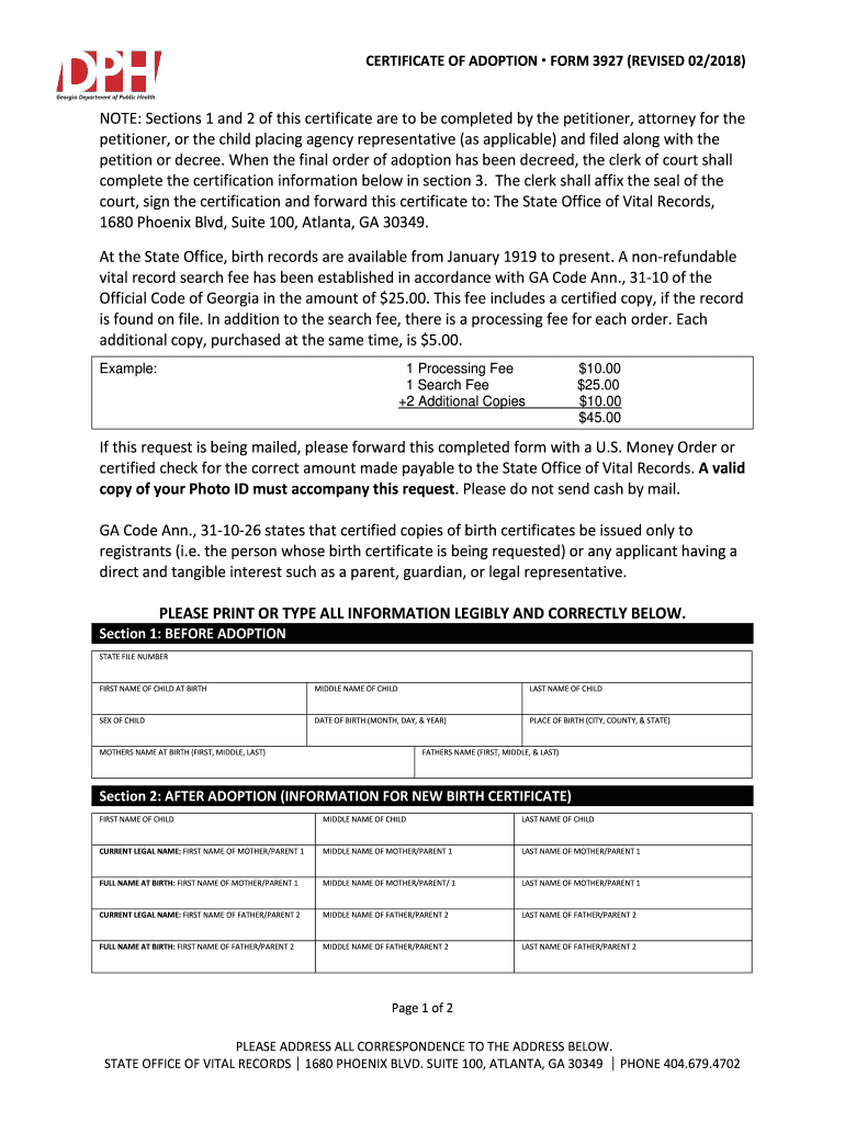  How to File Adoption Papers Myself in Georgia 2018-2024