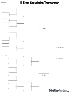 12 Team Bracket  Form