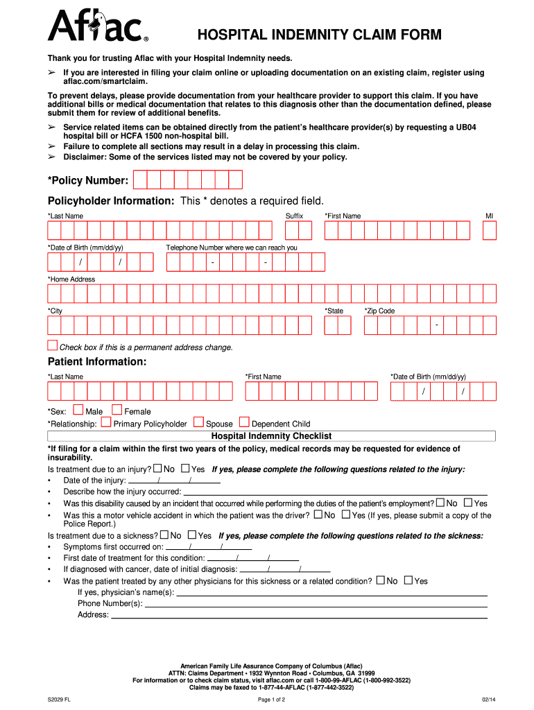 Hospital Claim Form