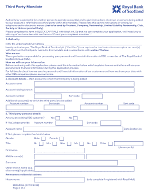 Third Party Mandate RBS  Form