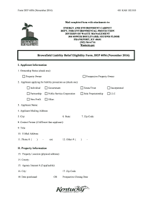 NATURAL RESOURCES and ENVIRONMENTAL PROTECTION CABINET  Form