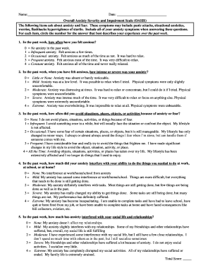 Oasis Anxiety Test  Form