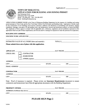 Niskayuna Building Department  Form