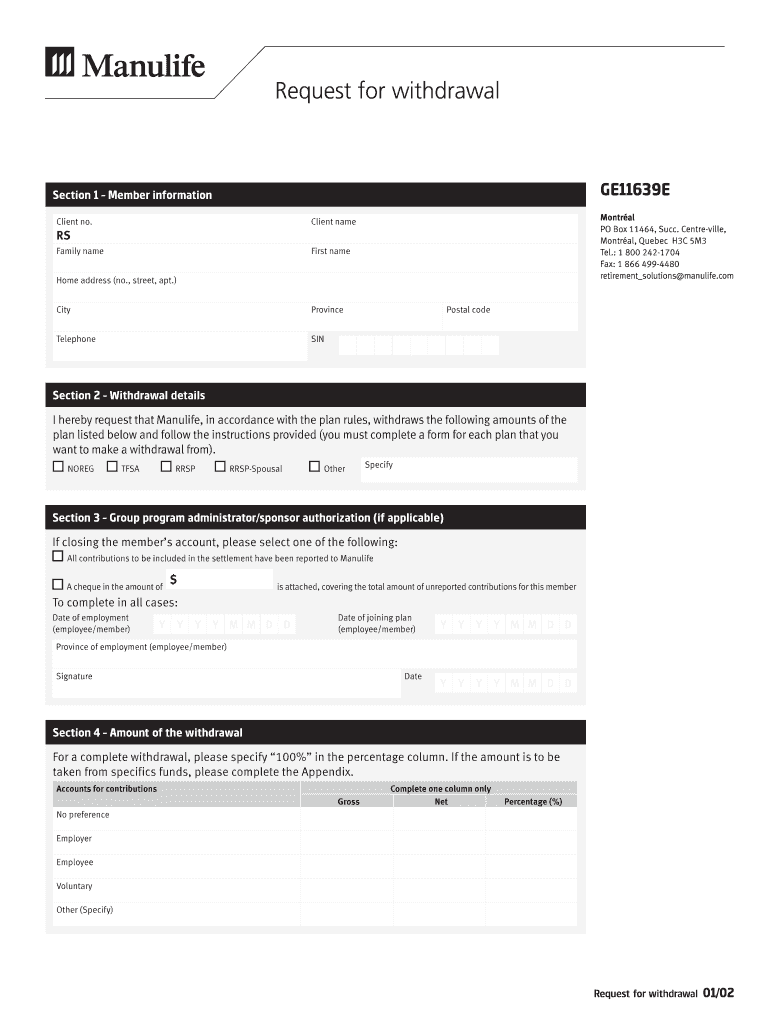  Request for Withdrawal PC GE11639 2017