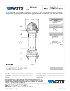 Planter Drain  Form