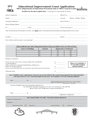  Educational Improvement Grant Application Nbta 2016-2024