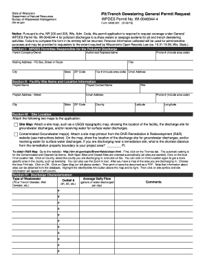 Dewatering Permit Dnr  Form