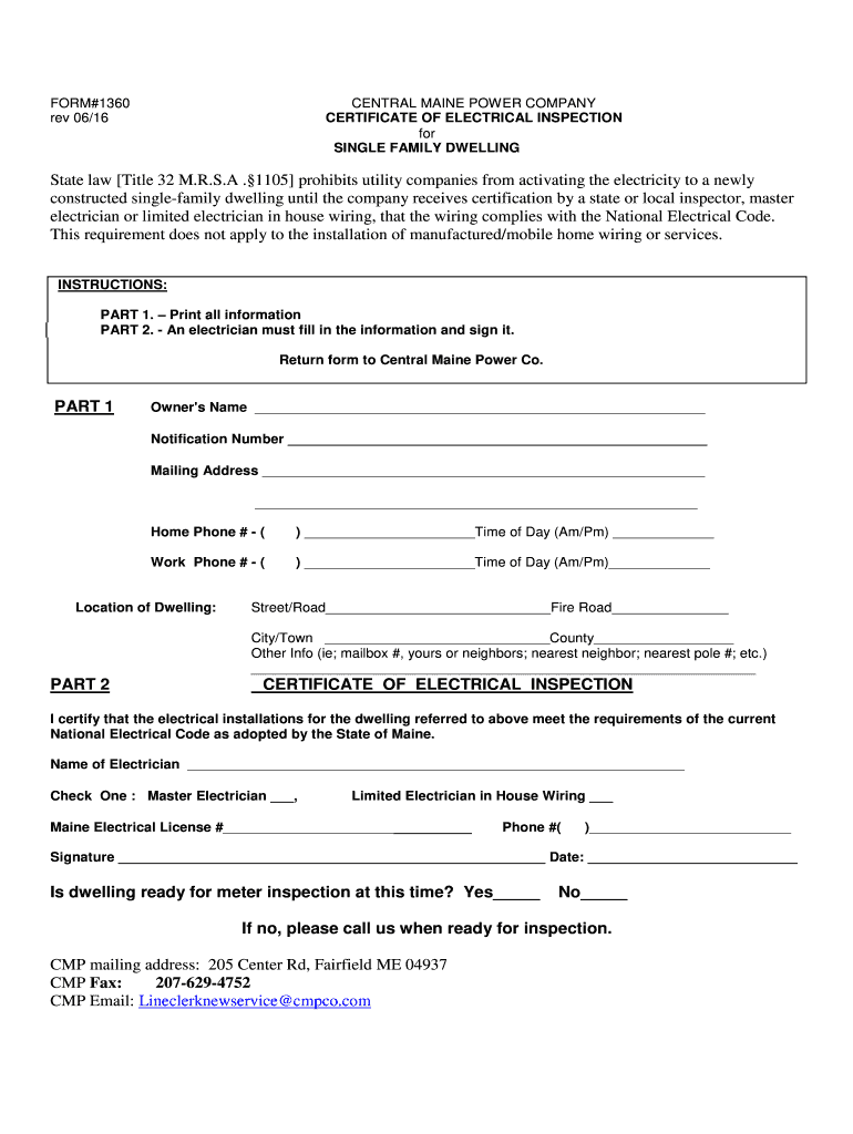 Cmp Form 1360