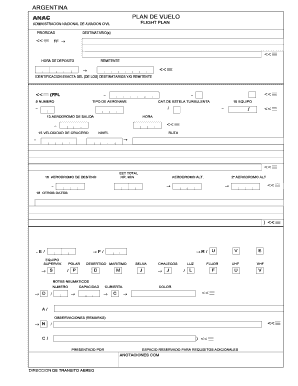 Plan De Vuelo  Form