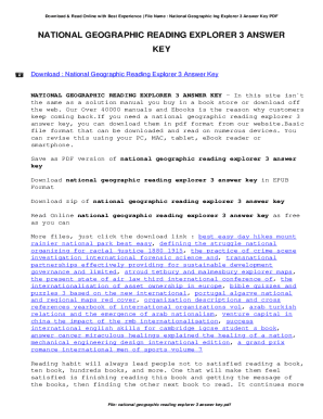 Reading Explorer 3 Answer Key  Form