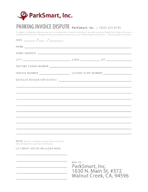 PARKING INVOICE DISPUTE 2017-2025