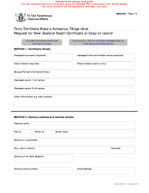 Marriage Certificate Nz  Form