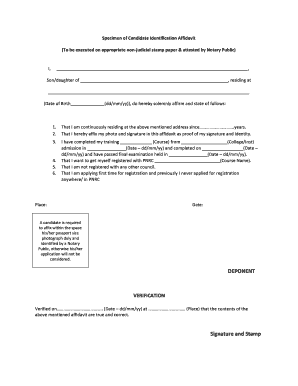 Affidavit Format