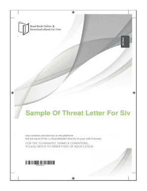 Threat Letter Sample  Form