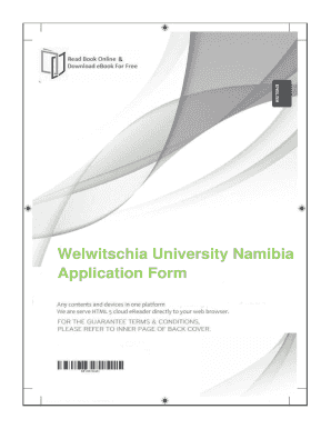 Get and Sign Welwitchia University Online Application  Form