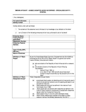 Sworn Affidavit PDF  Form