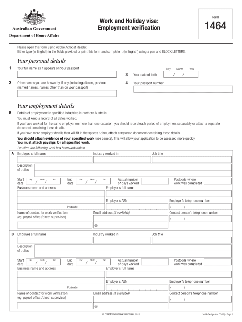 Form 1464 Whv