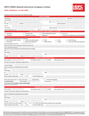 Hdfc Ergo Sarv Suraksha Claim Form