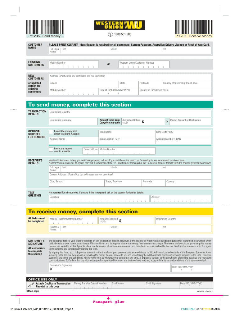 Western Union Form