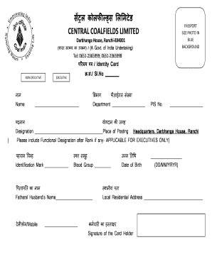 Ccl ID Card  Form