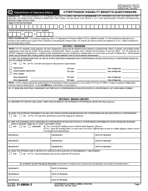 Hypertension Disability Benefits Questionnaire  Form